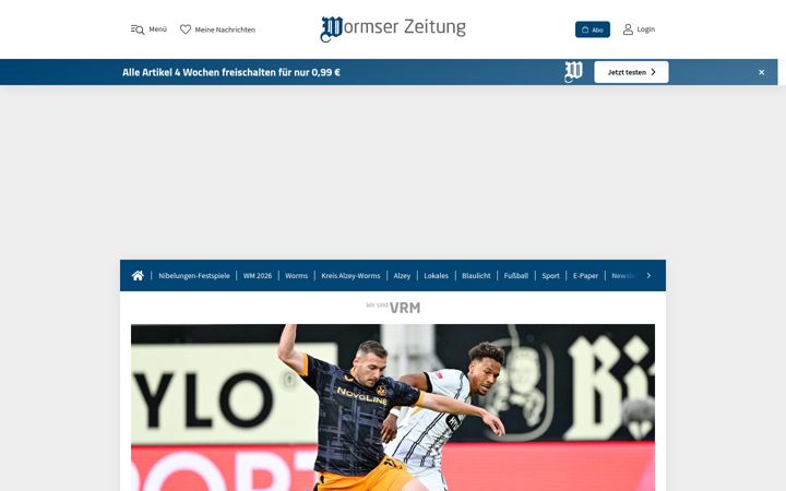 Screenshot of wormser-zeitung.de