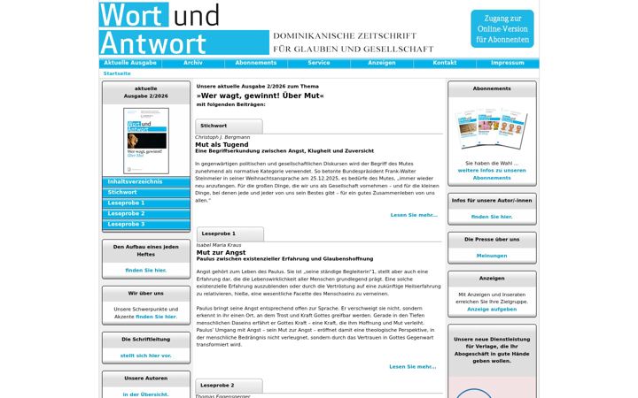 Skærmbillede af wort-und-antwort.de