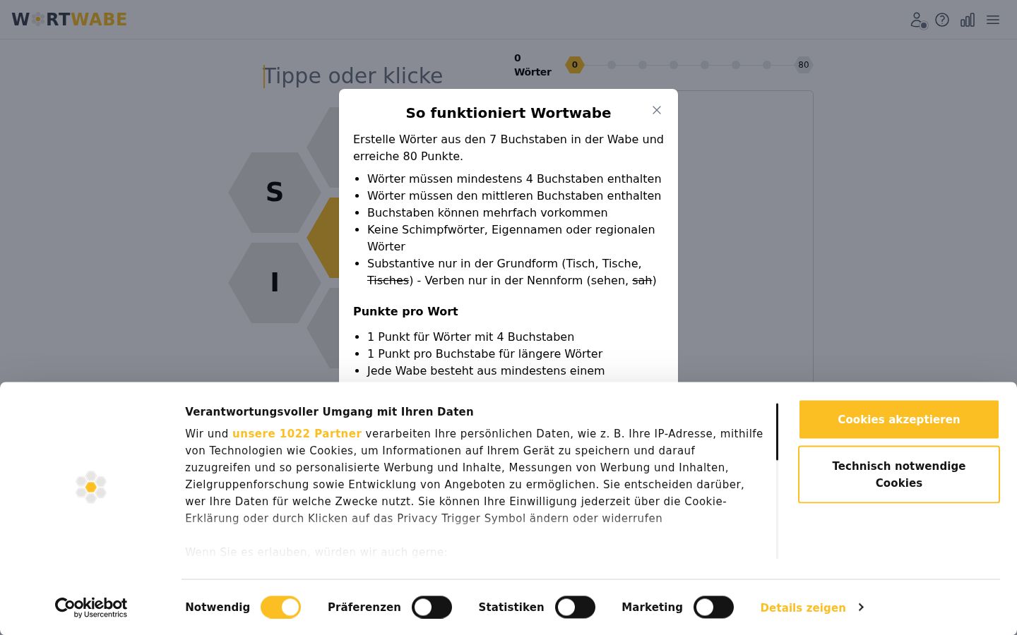 Snimka zaslona bannera za privolu prikazanog prije bilo kakve interakcije