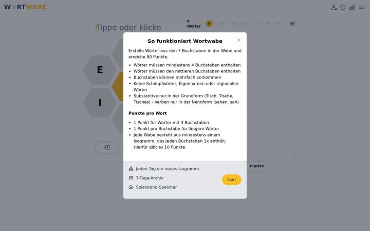 Screenshot of wort-wabe.de