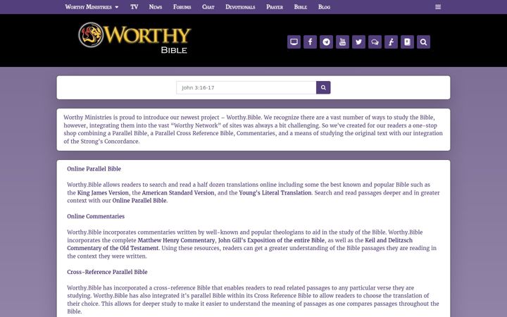 Ekrānuzņēmums no worthy.bible