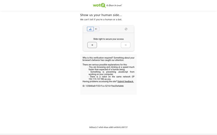 Captura de ecrã de wotif.com