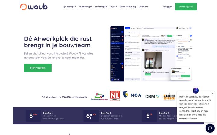Captură de ecran a woub.nl