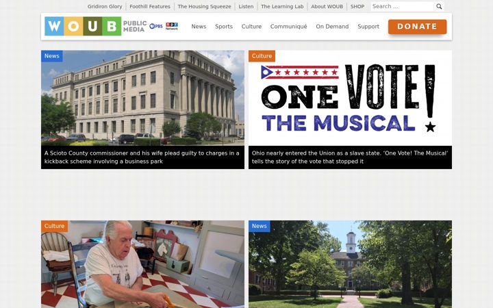 Screenshot of woub.org