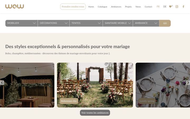 Screenshot του woweventdesign.com
