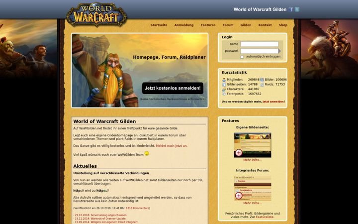 Screenshot of wowgilden.net