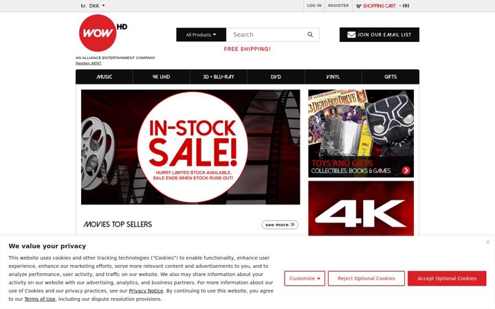 Screenshot of wowhd.co.uk