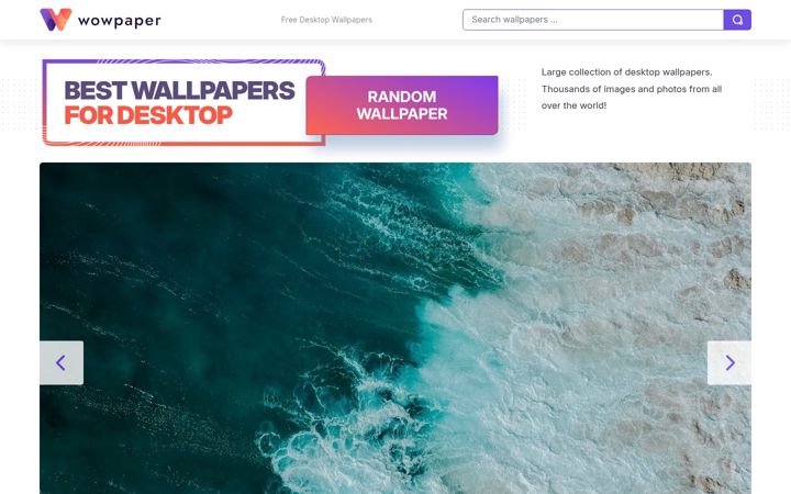 Screenshot of wowpaper.net