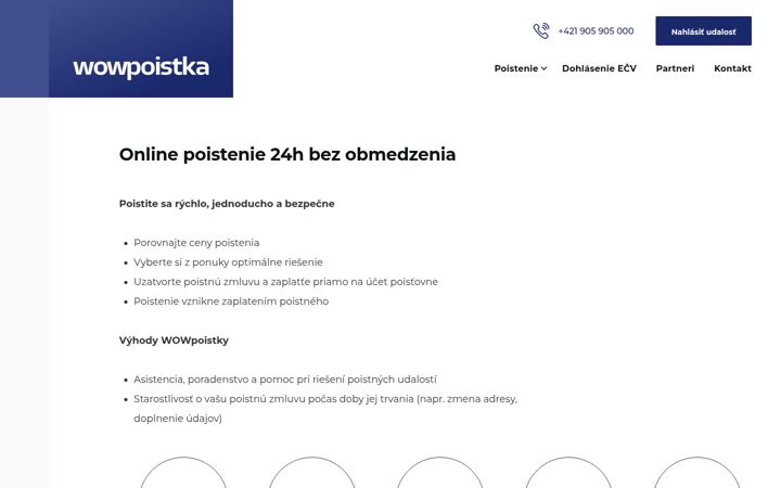 Zrzut ekranu wowpoistka.sk