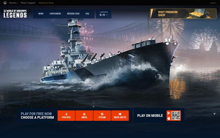 Screenshot of wowslegends.com