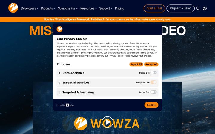 Screenshot of wowzamedia.com