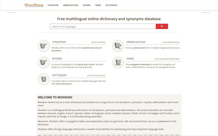 Screenshot of woxikon.co.uk
