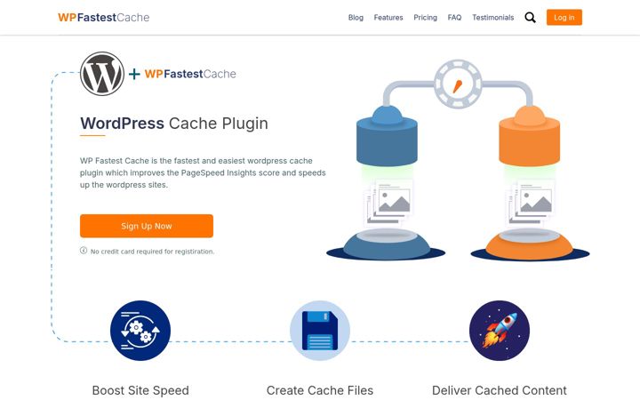 Screenshot of wpfastestcache.com