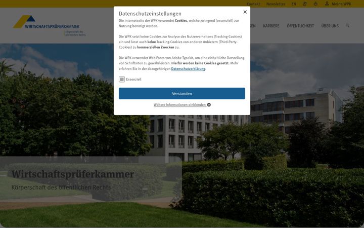 Screenshot of wpk.de