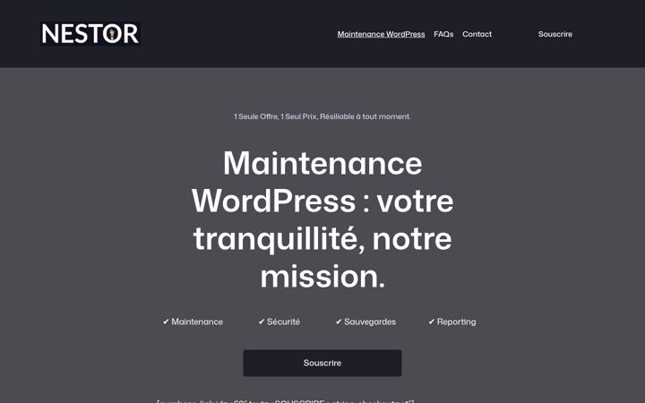 Screenshot di wpnestor.com