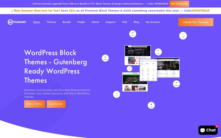 Screenshot of wpradiant.net
