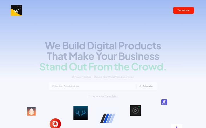Screenshot of wpriverthemes.com