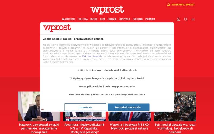 Zrzut ekranu wprost.pl