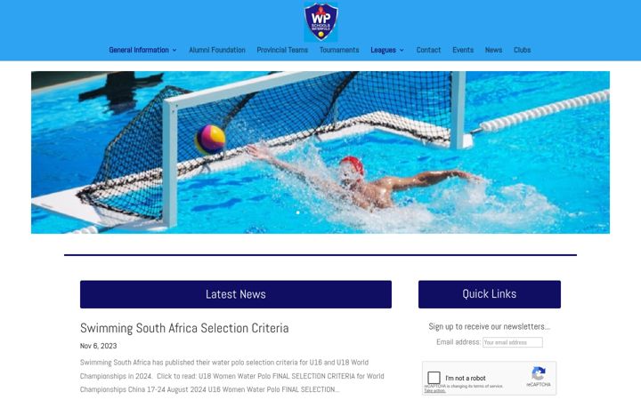 Skærmbillede af wpschoolswaterpolo.co.za