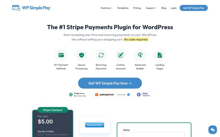Ekrano kopija wpsimplepay.com