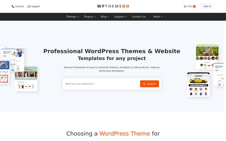 Screenshot of wpthemego.com