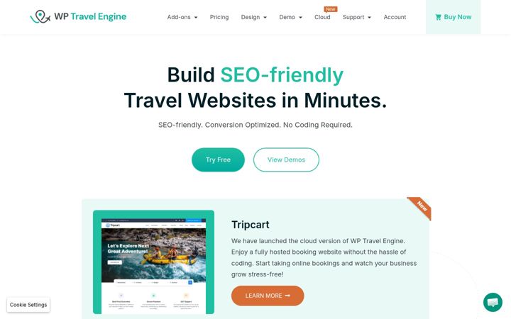 Screenshot of wptravelengine.com