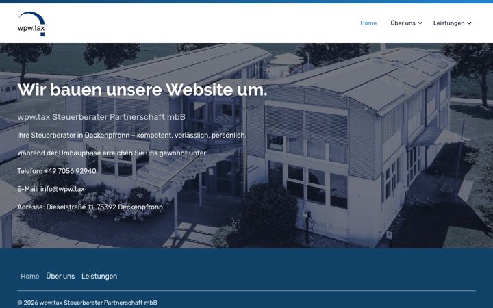Ekrānuzņēmums no wpw.tax