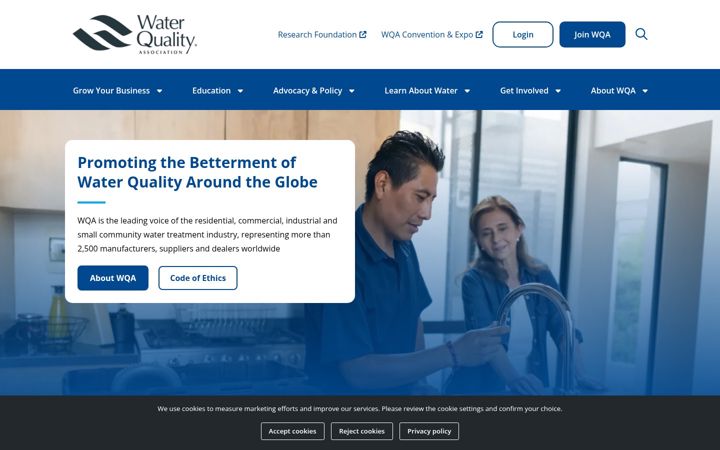 Screenshot of wqa.org