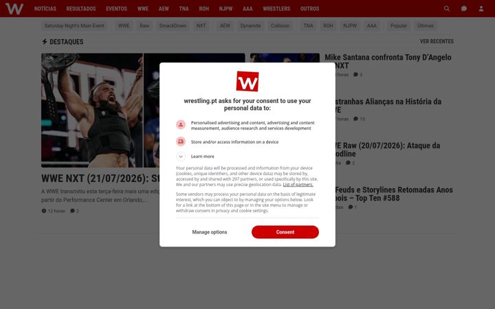 Screenshot of wrestling.pt