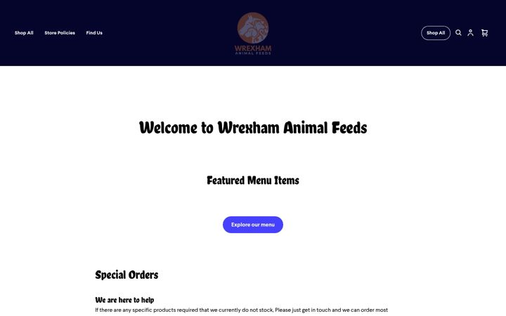 Skärmbild av wrexhamanimalfeeds.com