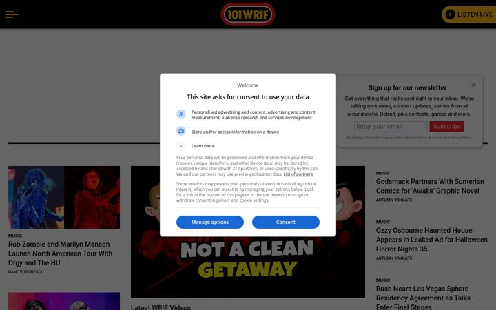Screenshot of wrif.com