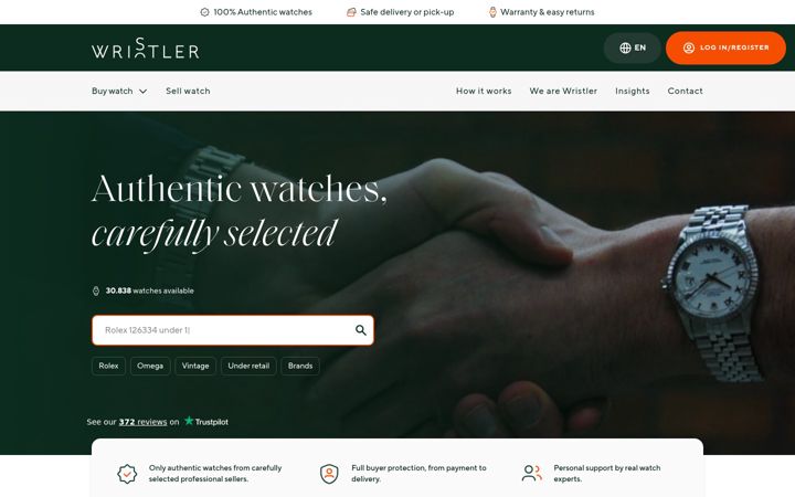 Screenshot of wristler.eu