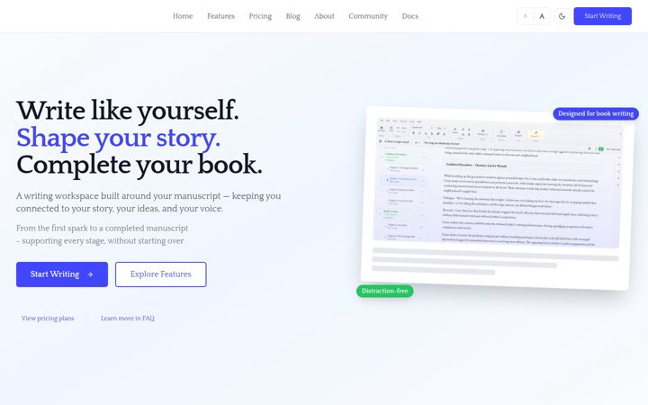 Screenshot of writeinaclick.com
