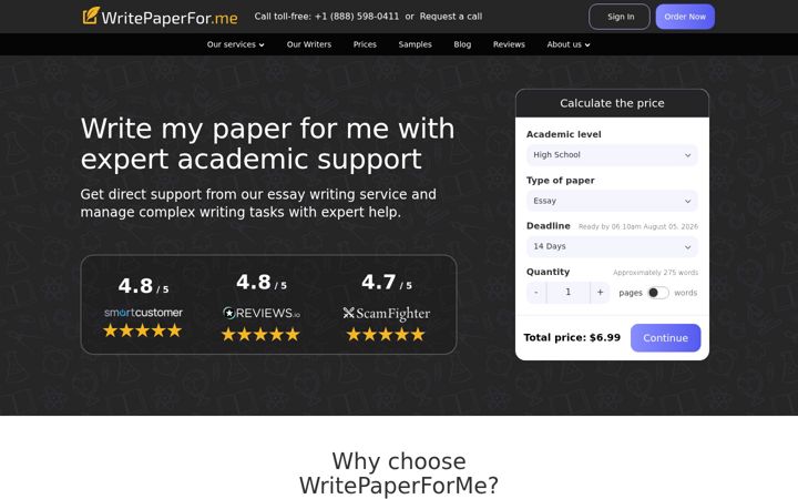 Screenshot of writepaperfor.me
