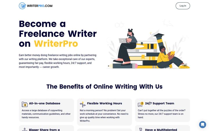 Skjermbilde av writerpro.com