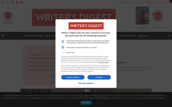 Képernyőkép: writersdigest.com