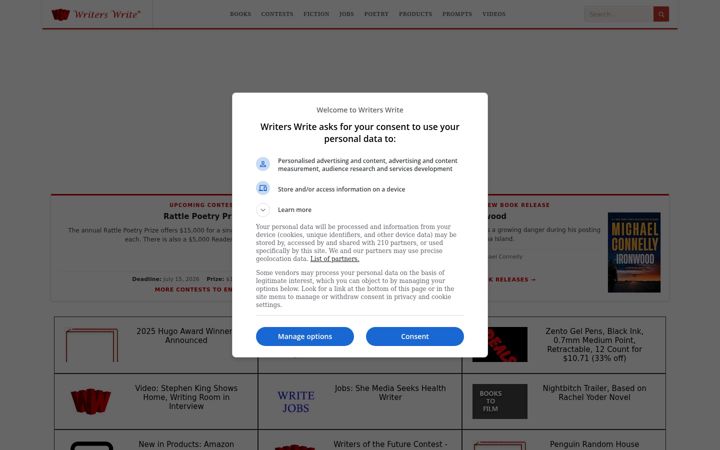 Screenshot of writerswrite.com