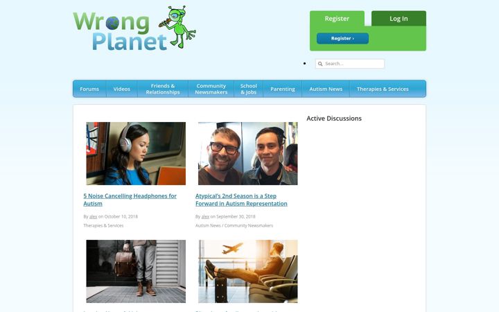 Skärmbild av wrongplanet.net