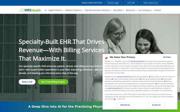 Screenshot of wrshealth.com