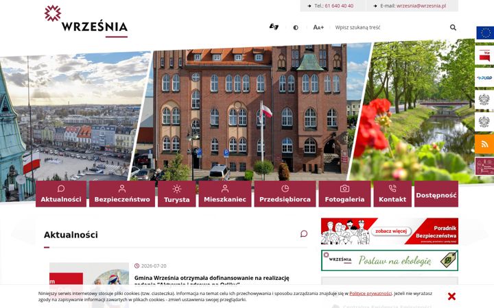 Skærmbillede af wrzesnia.pl