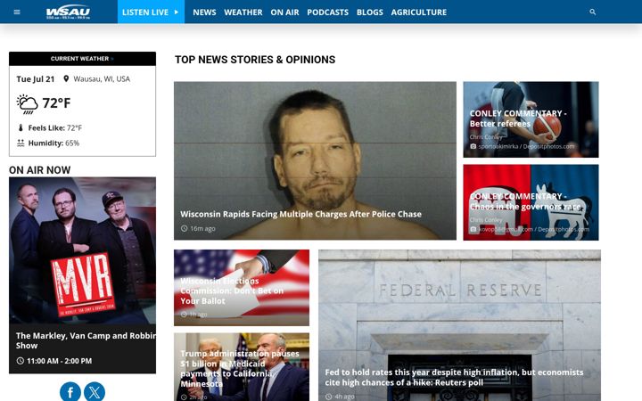 Screenshot of wsau.com