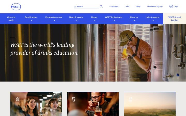 Screenshot of wsetglobal.com