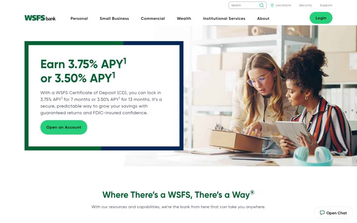 Screenshot of wsfsbank.com