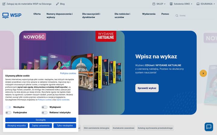 Екранна снимка на wsip.pl