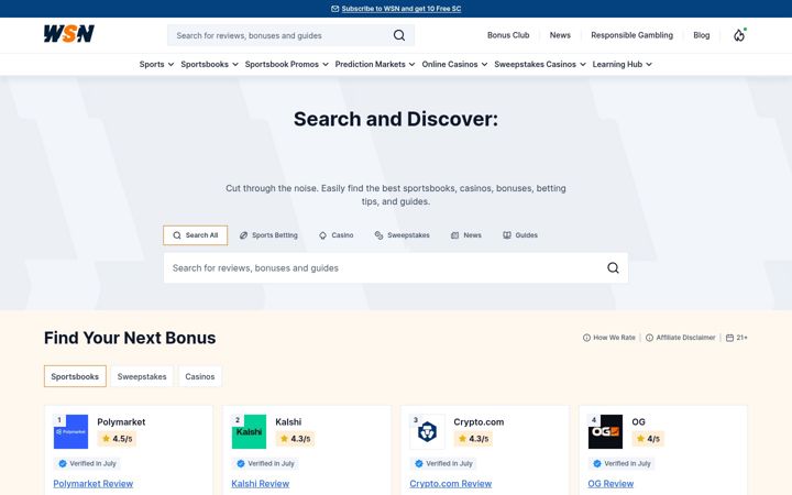 Screenshot of wsn.com
