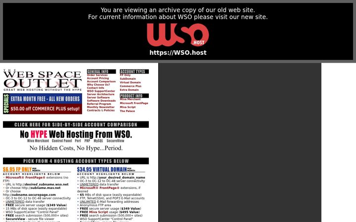 Screenshot of wso.net