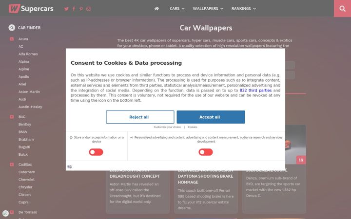 Screenshot of wsupercars.com