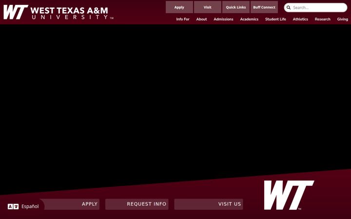 Screenshot of wtamu.edu