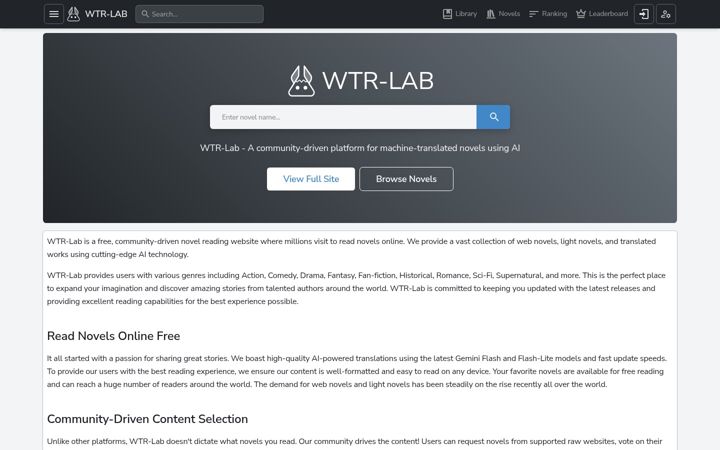 Skærmbillede af wtr-lab.com