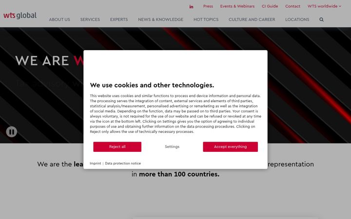 Screenshot of wts.com
